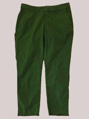 NEW $278 FRANK & EILEEN WICKLOW ITALIAN CROP CHINO PANTS IN DRK GREEN SIZE 2